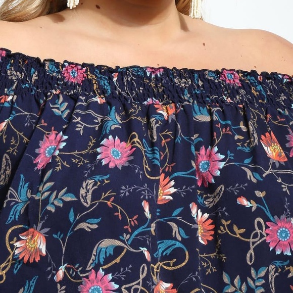 2x 3x PLUS Non-wrinkle Soft Rayon Off Shoulder Top - Picture 6 of 6